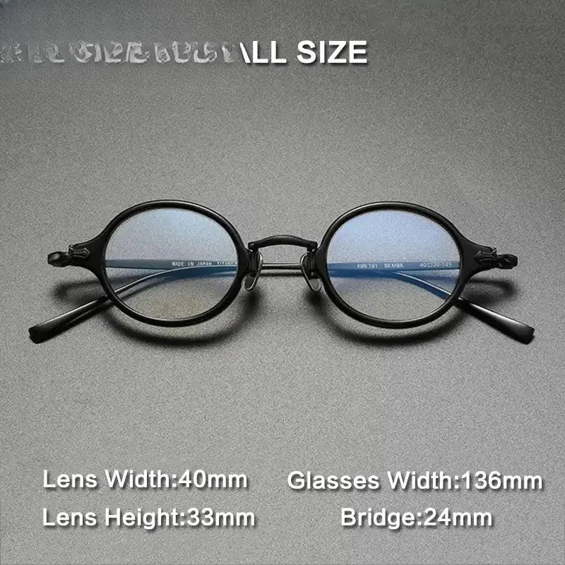 Unisex Round Full Rim Titanium Prescription Glasses Gxyj890 — view 16 | Rx Spectacle