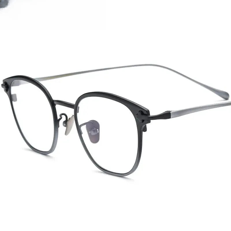 Unisex Square Full Rim Titanium Prescription Glasses 314211 — view 5 | Rx Spectacle