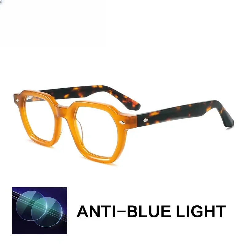 Unisex Polygon Full Rim Acetate Reading Glasses G1157 — view 4 | Rx Spectacle