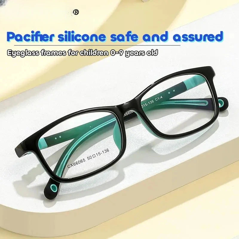 Unisex Square Full Rim TR90 Prescription Glasses V66065 — view 3 | Rx Spectacle