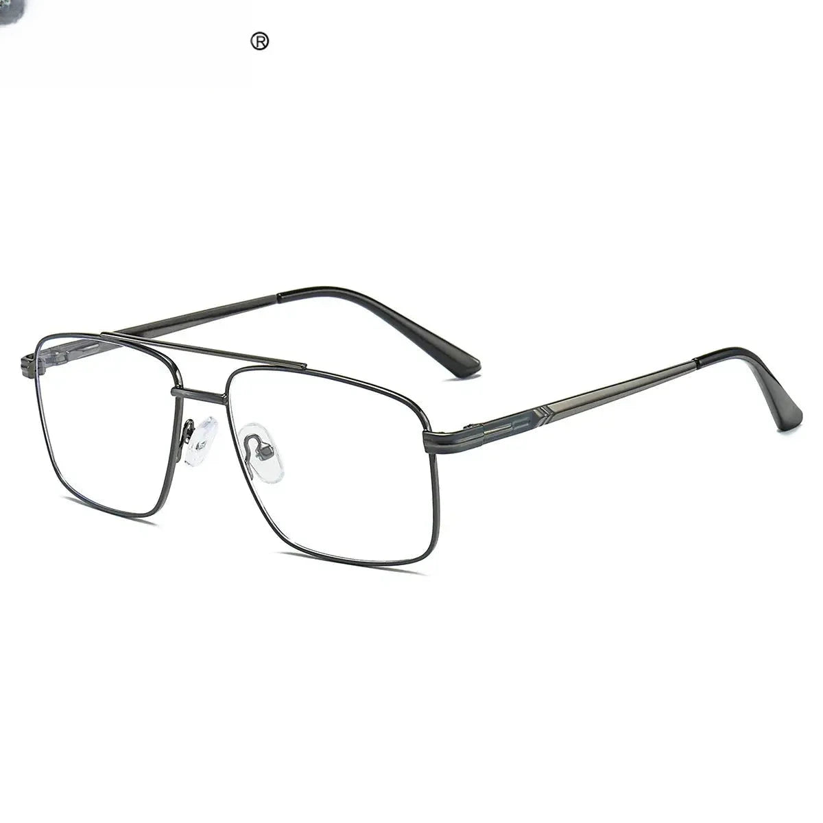 Women's Square Full Rim Alloy Double Bridge Reading Glasses 6926 — view 4 | Rx Spectacle