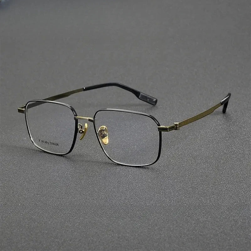 Unisex Square Full Rim Titanium Prescription Glasses 616021 — view 1 | Rx Spectacle