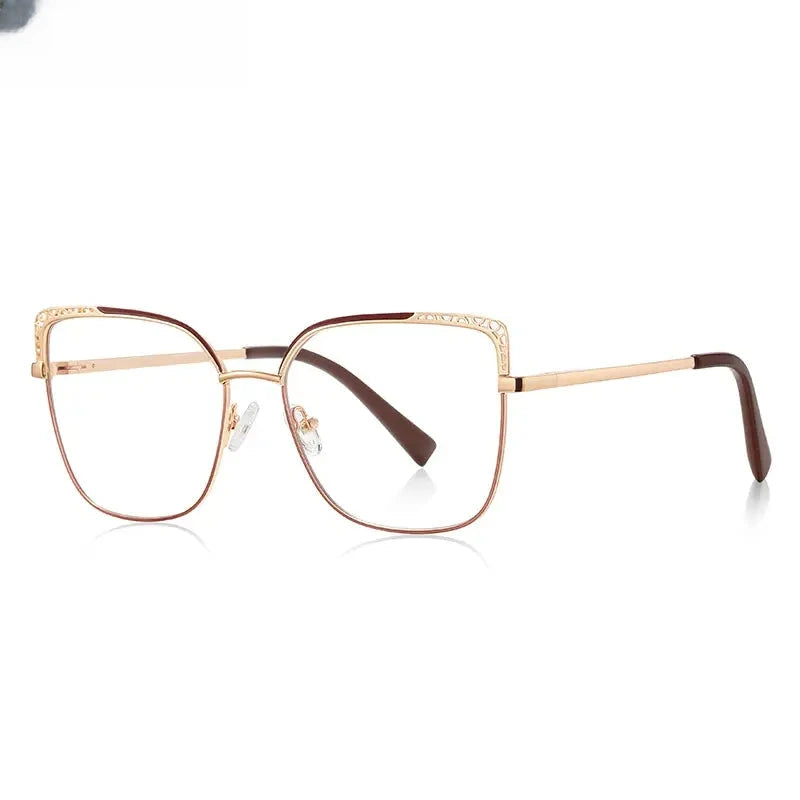 Women's Square Full Rim Alloy Reading Glasses 3114 — view 8 | Rx Spectacle