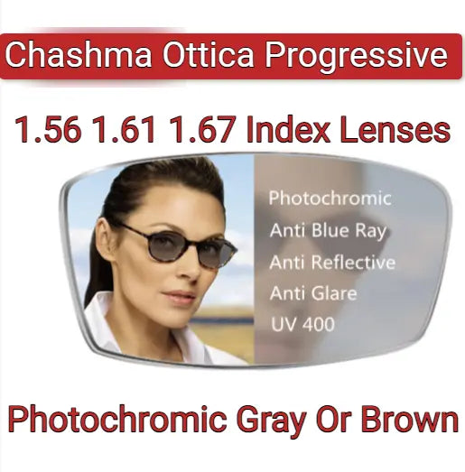 Aspherical Digital Progressive Photochromic Anti Blue Light Lenses — view 1 | Rx Spectacle
