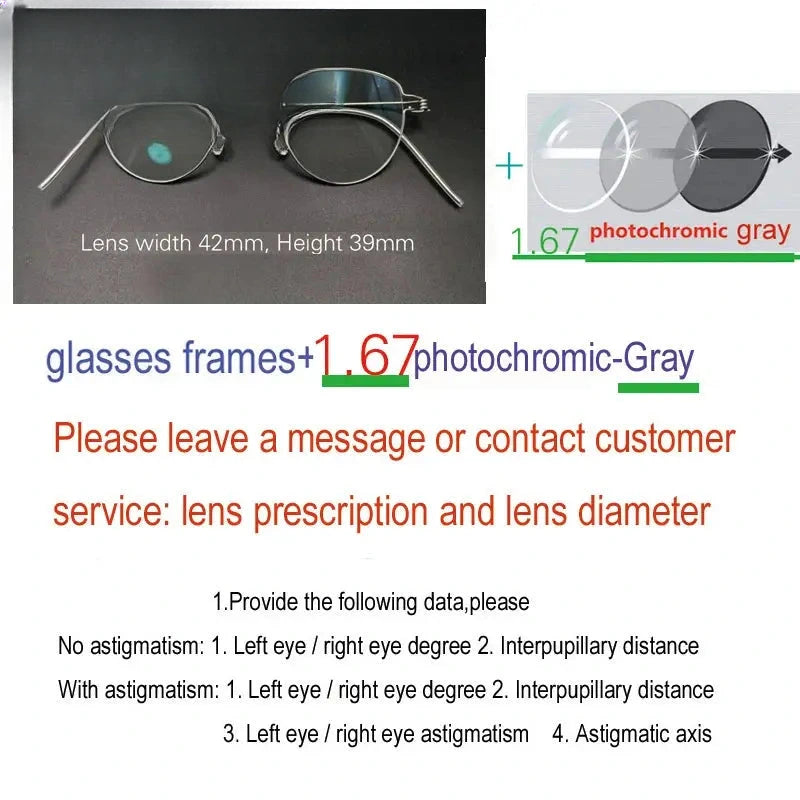 Unisex Round Full Rim Stainless Steel Screwless Prescription Glasses 15039 — view 5 | Rx Spectacle