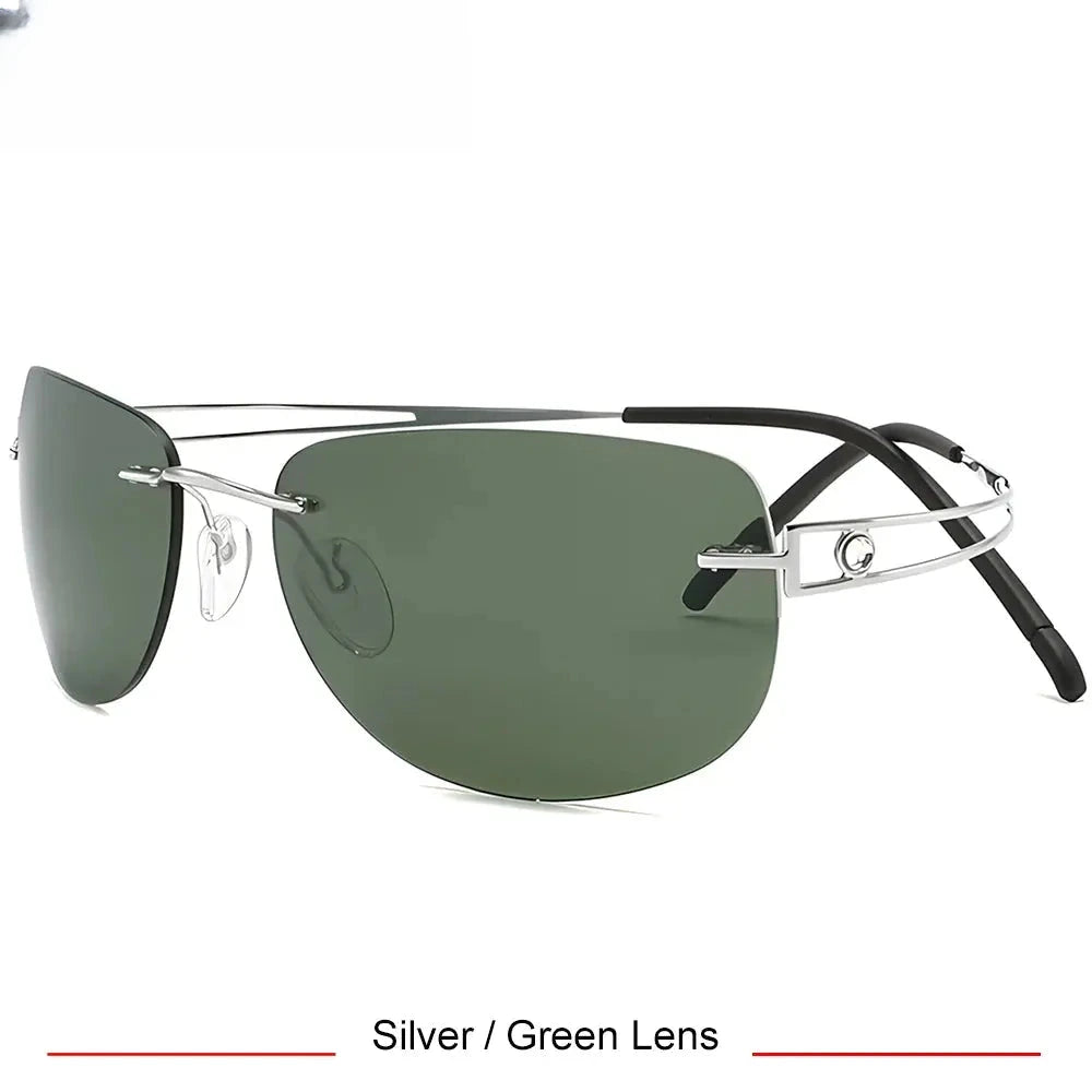 Women's Oval Rimless Titanium Screwless Prescription Glasses 426801 — view 4 | Rx Spectacle