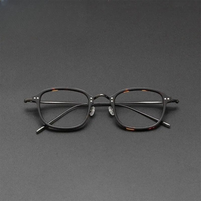 Unisex Square Full Rim Titanium Prescription Glasses Gxyj364 — view 5 | Rx Spectacle