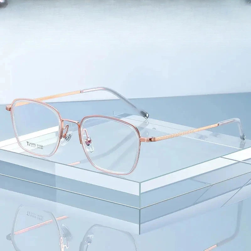 Unisex Polygon Full Rim Titanium Prescription Glasses 72325 — view 1 | Rx Spectacle