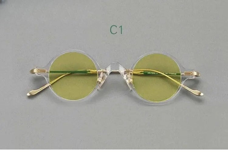 Unisex Round Full Rim Titanium Prescription Glasses 4128B — view 7 | Rx Spectacle