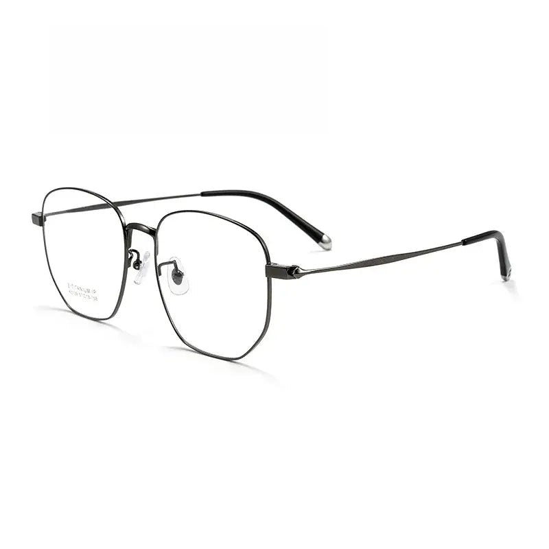 Unisex Polygon Full Rim Titanium Oversized Prescription Glasses 75109 — view 1 | Rx Spectacle