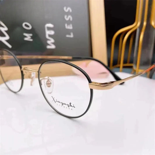 Unisex Oval Full Rim Titanium Prescription Glasses 881210 — view 1 | Rx Spectacle