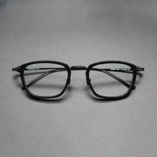 Unisex Square Full Rim Titanium Prescription Glasses Gxyj548 — view 1 | Rx Spectacle