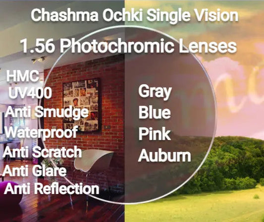 Single Vision 1.56 Index Photochromic Lenses — view 1 | Rx Spectacle