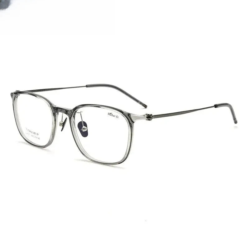 Women's Square Full Rim Titanium Prescription Glasses 29107 — view 7 | Rx Spectacle