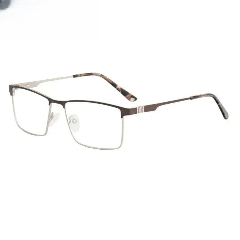 Men's Square Full Rim Titanium Prescription Glasses 83459 — view 4 | Rx Spectacle