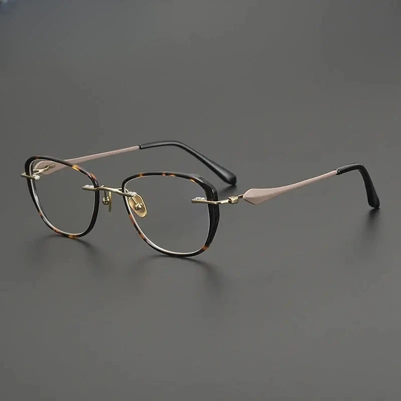 Unisex Square Full Rim Titanium Prescription Glasses Gxyj2020 — view 6 | Rx Spectacle