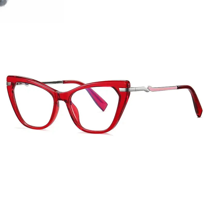 Women's Cat Eye Full Rim Titanium Reading Glasses 2107 — view 11 | Rx Spectacle
