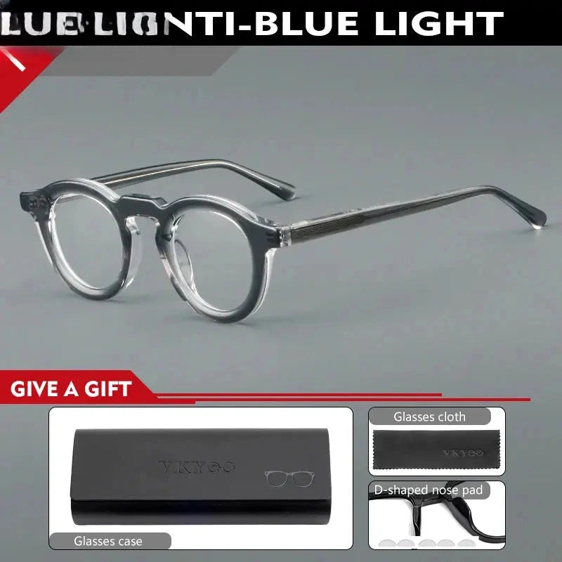 Women's Round Full Rim Acetate Reading Glasses 623107 — view 9 | Rx Spectacle