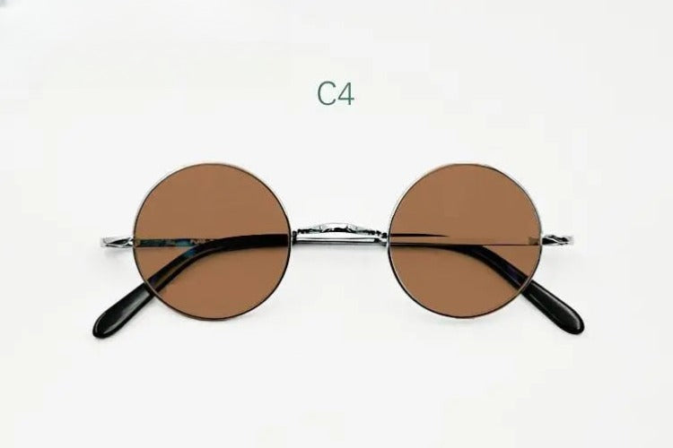 Unisex Round Full Rim Titanium Prescription Glasses 42mm — view 7 | Rx Spectacle