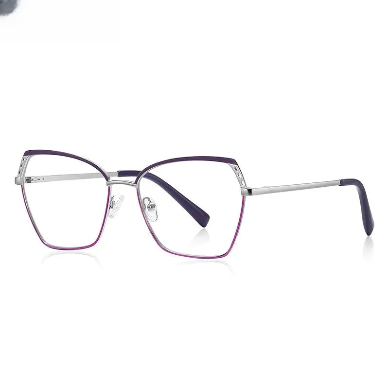 Women's Polygon Full Rim Alloy Reading Glasses 3110 — view 12 | Rx Spectacle