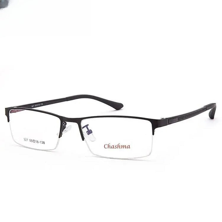 Men's Square Semi-Rimless TR90 Prescription Glasses 927 — view 2 | Rx Spectacle