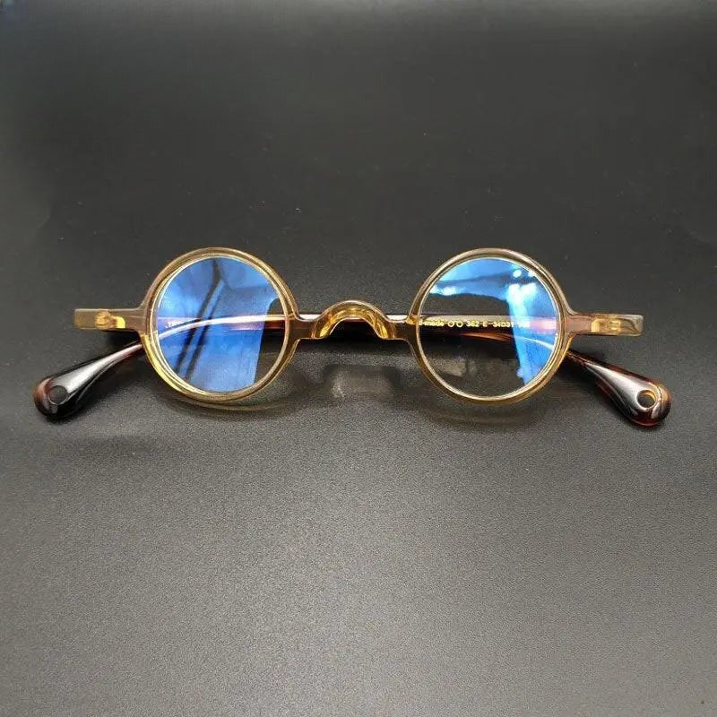 Unisex Round Full Rim Acetate Prescription Glasses 34mm — view 11 | Rx Spectacle