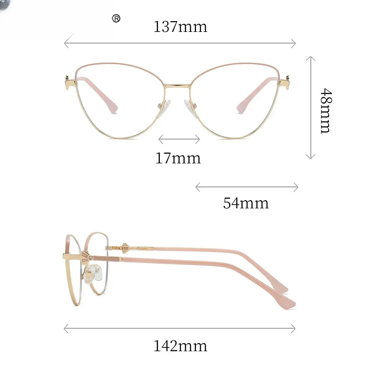 Women's Butterfly Full Rim Titanium Reading Glasses 69832 — view 2 | Rx Spectacle