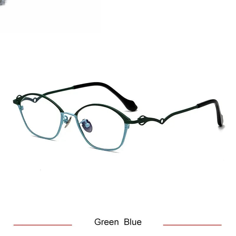 Unisex Oval Full Rim Titanium Prescription Glasses 316086 — view 3 | Rx Spectacle