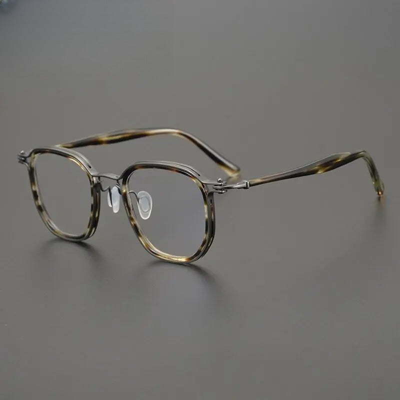 Unisex Square Full Rim Titanium Prescription Glasses Gxyj815 — view 10 | Rx Spectacle