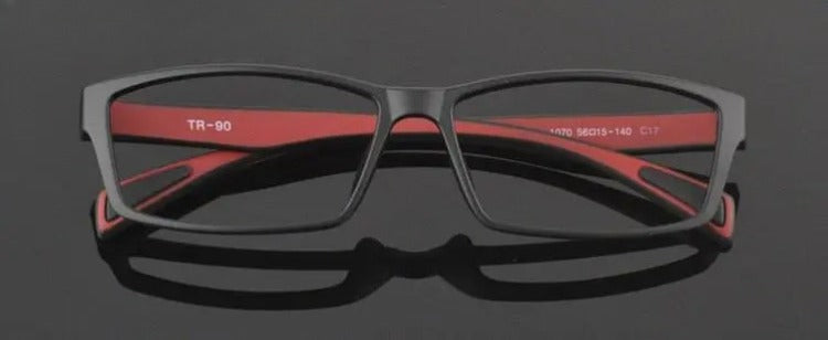 Unisex Square Full Rim Titanium Sports Glasses 4666 — view 8 | Rx Spectacle