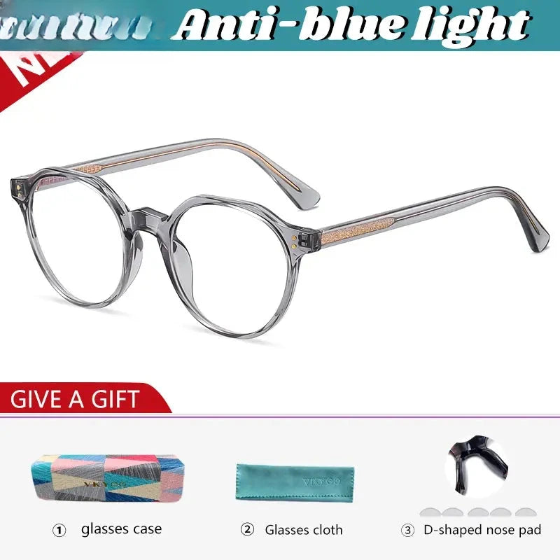 Women's Oval Full Rim Titanium Flat Top Reading Glasses 20849 — view 3 | Rx Spectacle