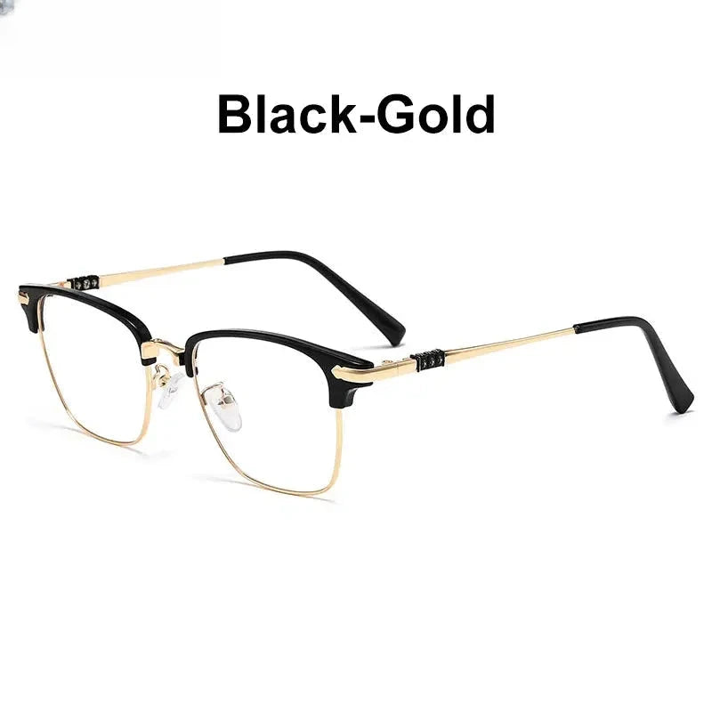Unisex Square Full Rim Alloy Reading Glasses K002 — view 10 | Rx Spectacle