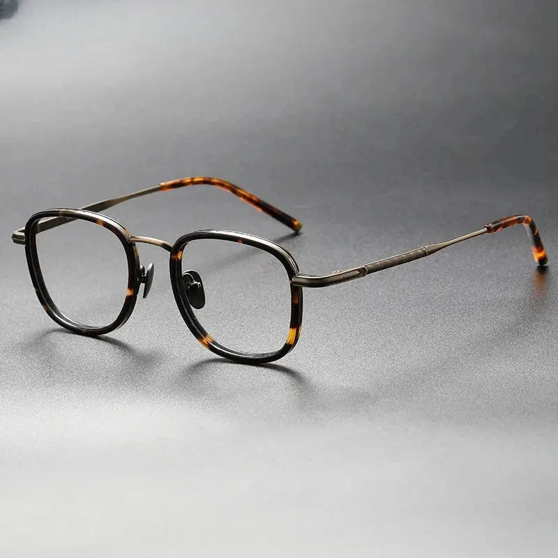 Unisex Square Full Rim Titanium Prescription Glasses 452250 — view 4 | Rx Spectacle