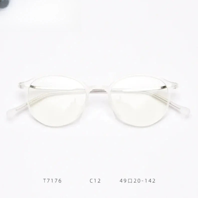 Women's Round Full Rim Titanium Prescription Glasses 71764 — view 11 | Rx Spectacle