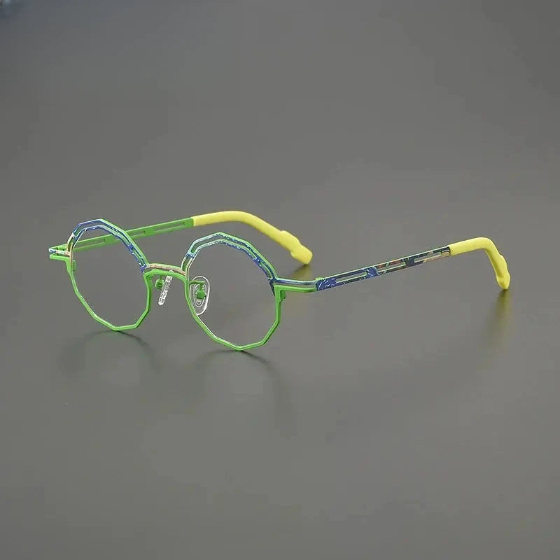 Women's Polygon Full Rim Titanium Prescription Glasses G85888 — view 6 | Rx Spectacle