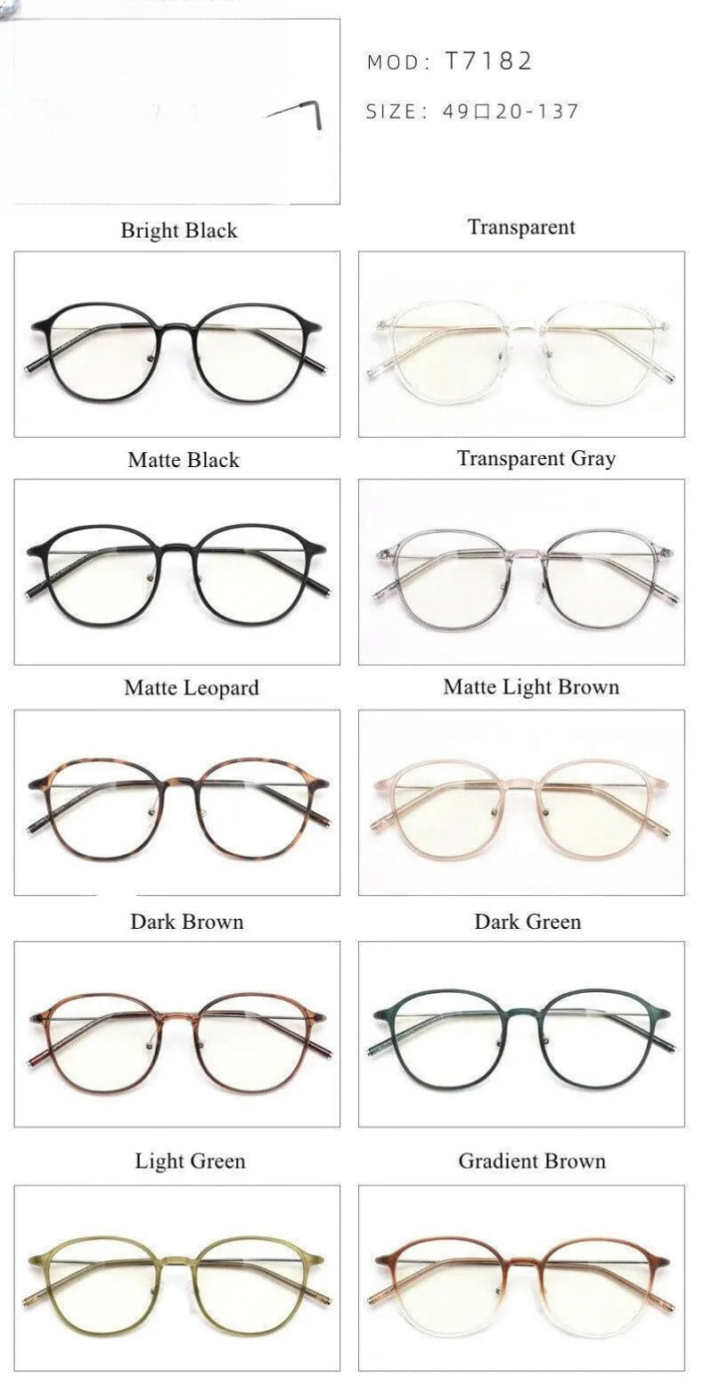 Women's Round Full Rim TR90 Prescription Glasses — view 11 | Rx Spectacle
