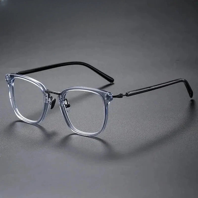 Unisex Square Full Rim Titanium Prescription Glasses 82044 — view 6 | Rx Spectacle