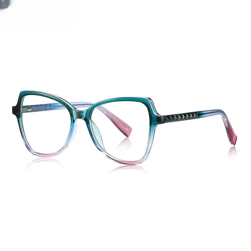 Women's Butterfly Full Rim Titanium Reading Glasses 2137 — view 7 | Rx Spectacle