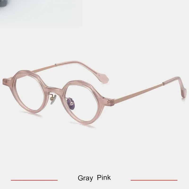 Unisex Oval Full Rim Titanium Prescription Glasses 96071 — view 5 | Rx Spectacle