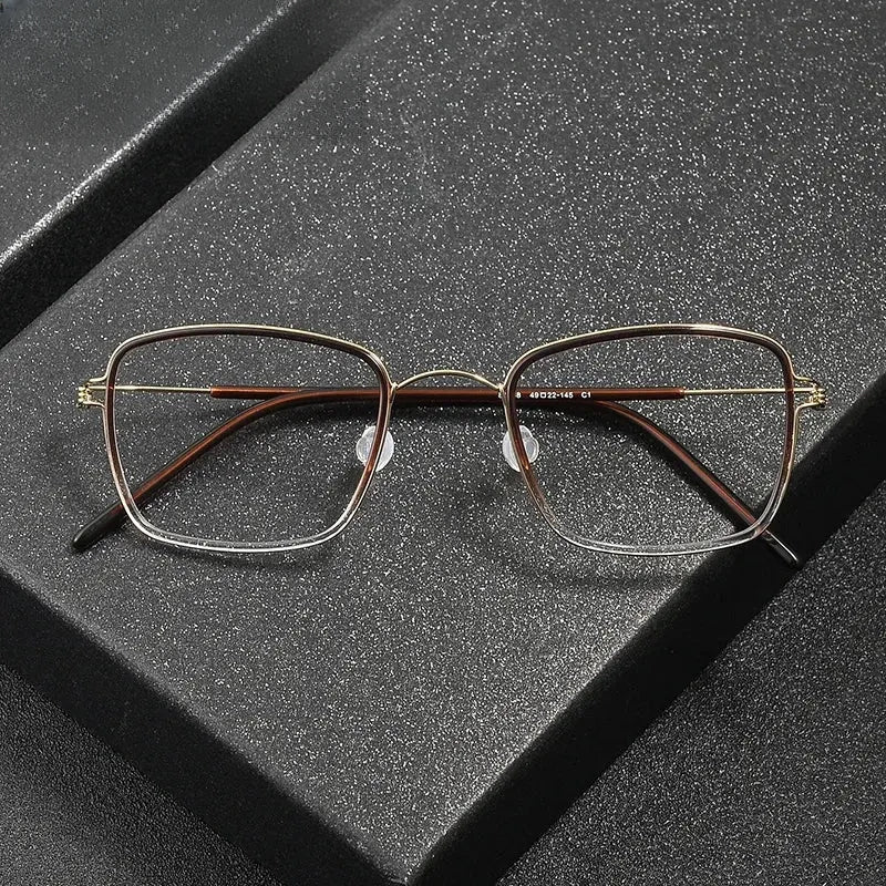Women's Polygon Full Rim Titanium Prescription Glasses 381048 — view 1 | Rx Spectacle
