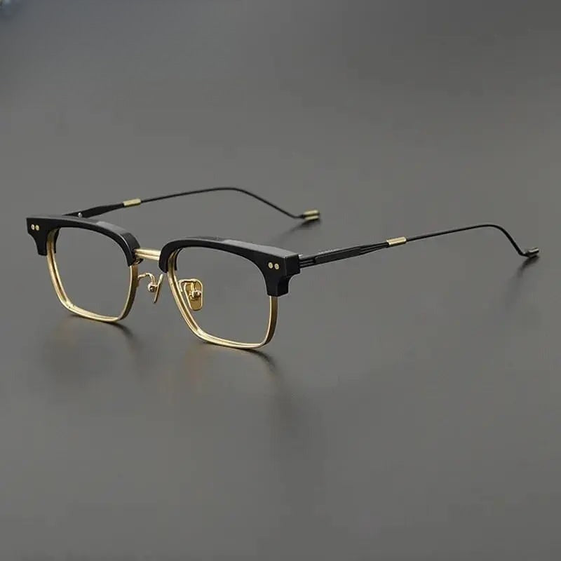 Unisex Square Full Rim Titanium Prescription Glasses Gxyj1129 — view 7 | Rx Spectacle