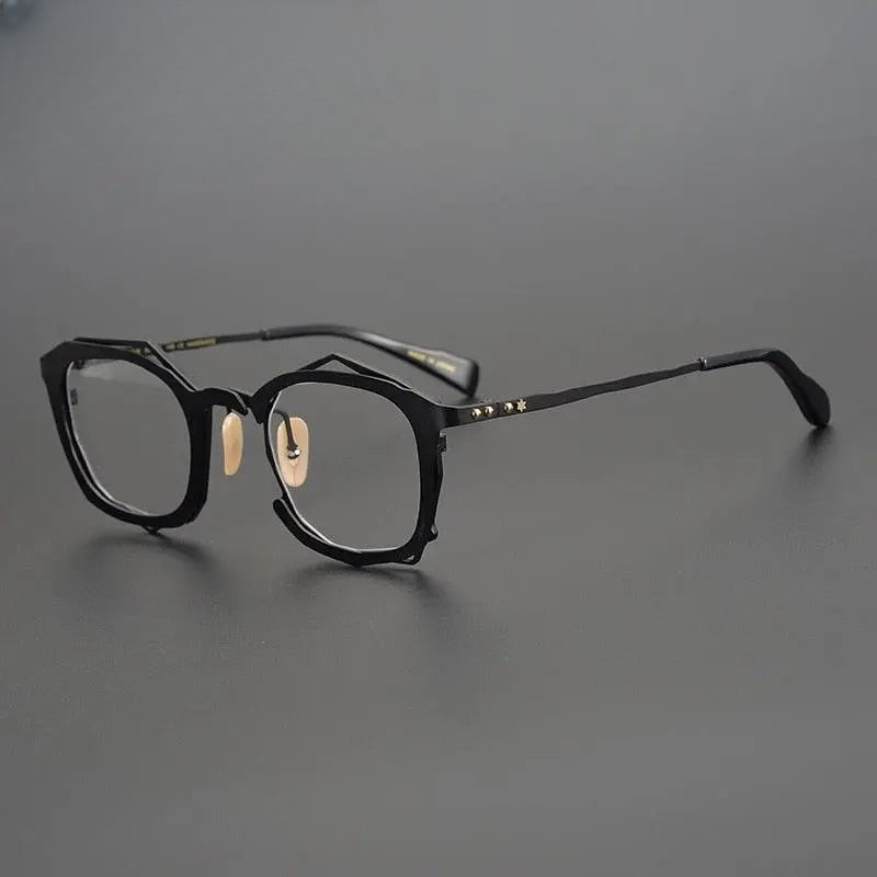 Unisex Square Full Rim Titanium Prescription Glasses Gxyj360 — view 8 | Rx Spectacle