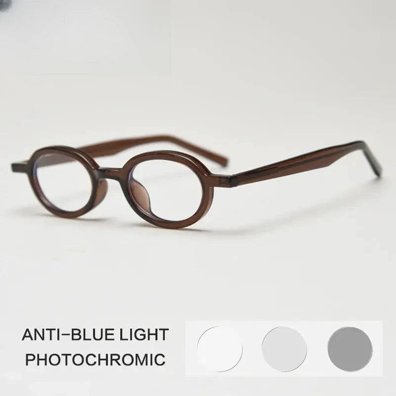 Unisex Round Full Rim Acetate Reading Glasses 69192 — view 3 | Rx Spectacle