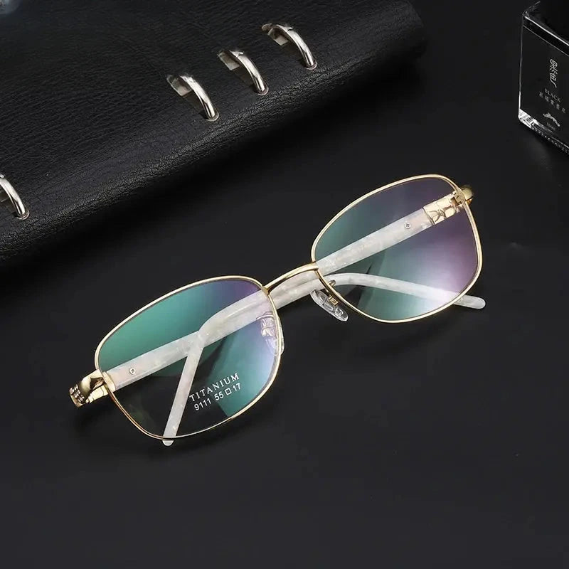 Women's Polygon Full Rim Titanium Prescription Glasses 779111 — view 1 | Rx Spectacle