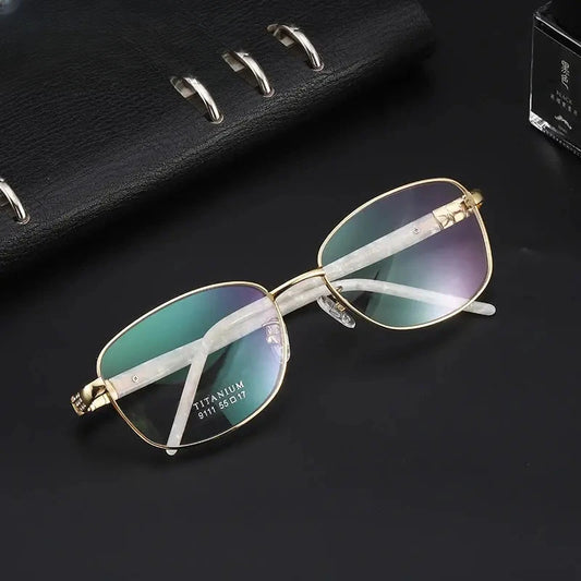 Women's Polygon Full Rim Titanium Prescription Glasses 779111 — view 1 | Rx Spectacle