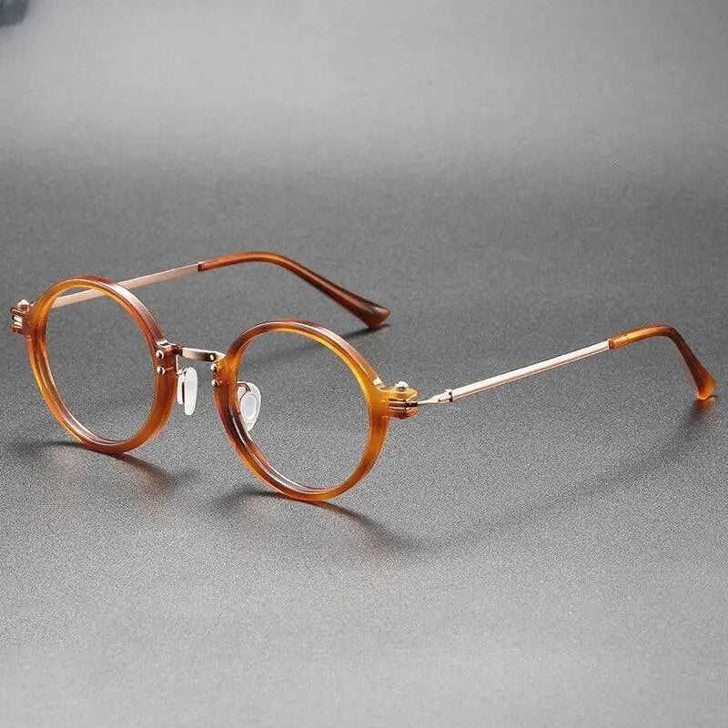 Unisex Round Full Rim Titanium Prescription Glasses 5866 — view 1 | Rx Spectacle
