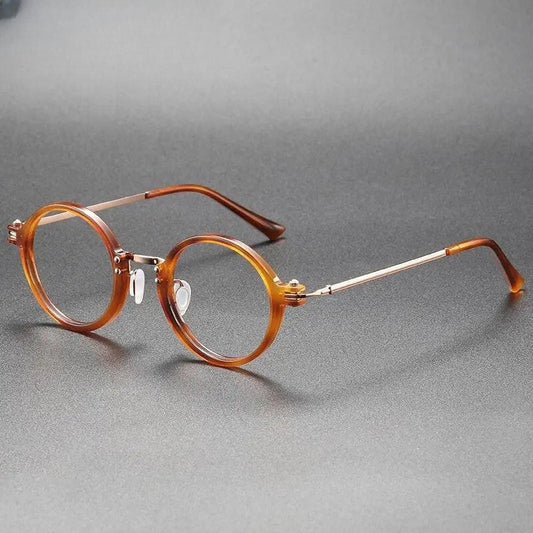 Unisex Round Full Rim Titanium Prescription Glasses 5866 — view 1 | Rx Spectacle