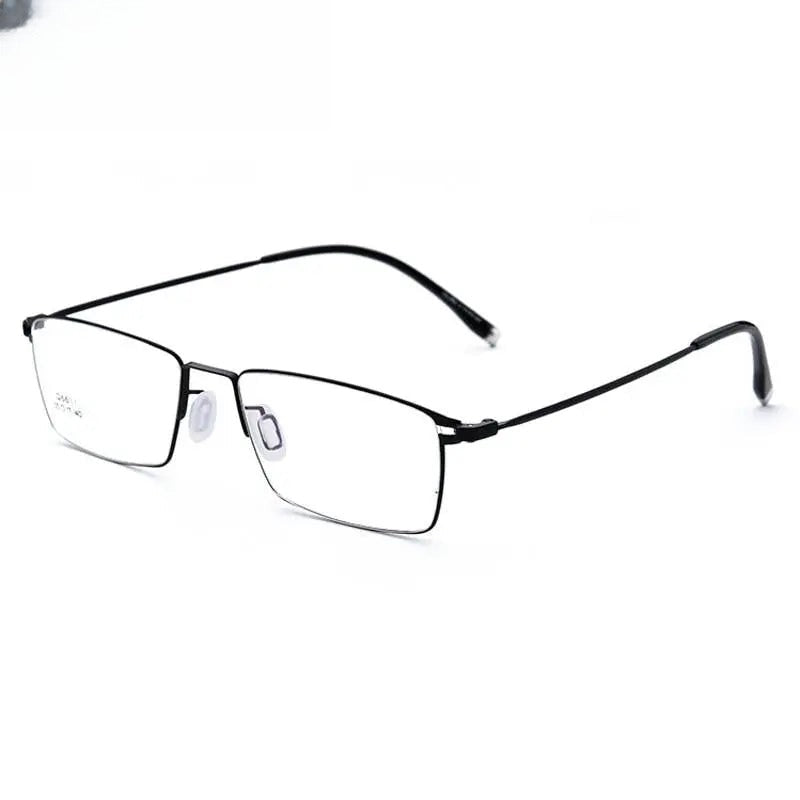 Men's Square Full Rim Titanium Prescription Glasses 6611 — view 1 | Rx Spectacle