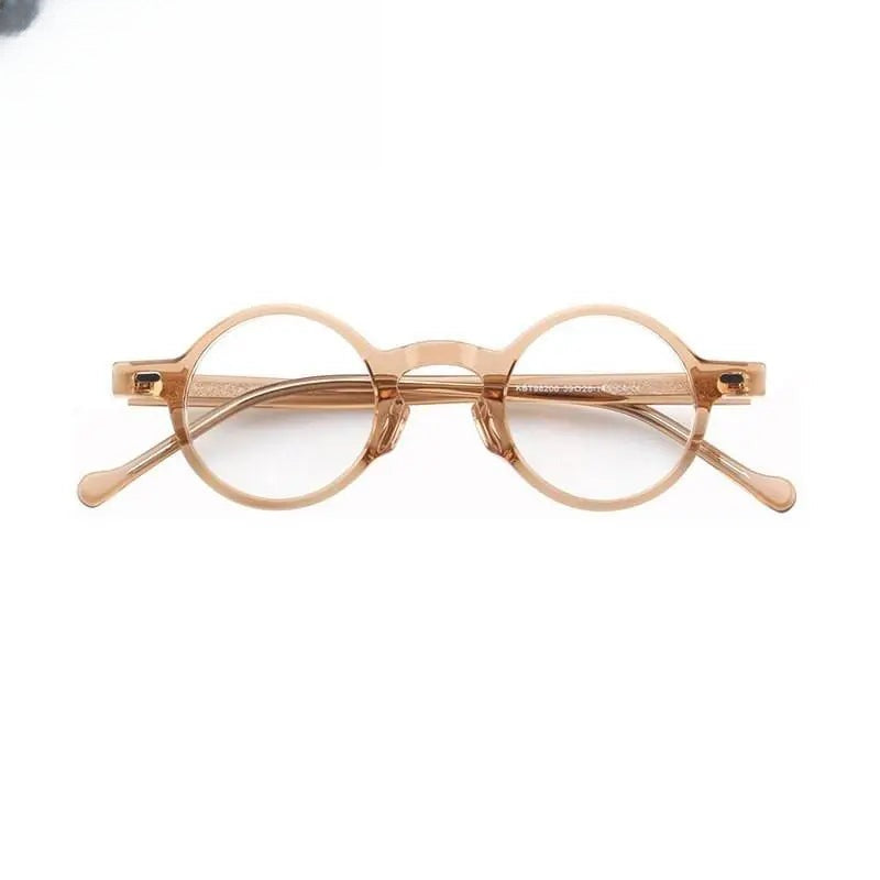 Unisex Round Full Rim Acetate Prescription Glasses Y077 — view 11 | Rx Spectacle