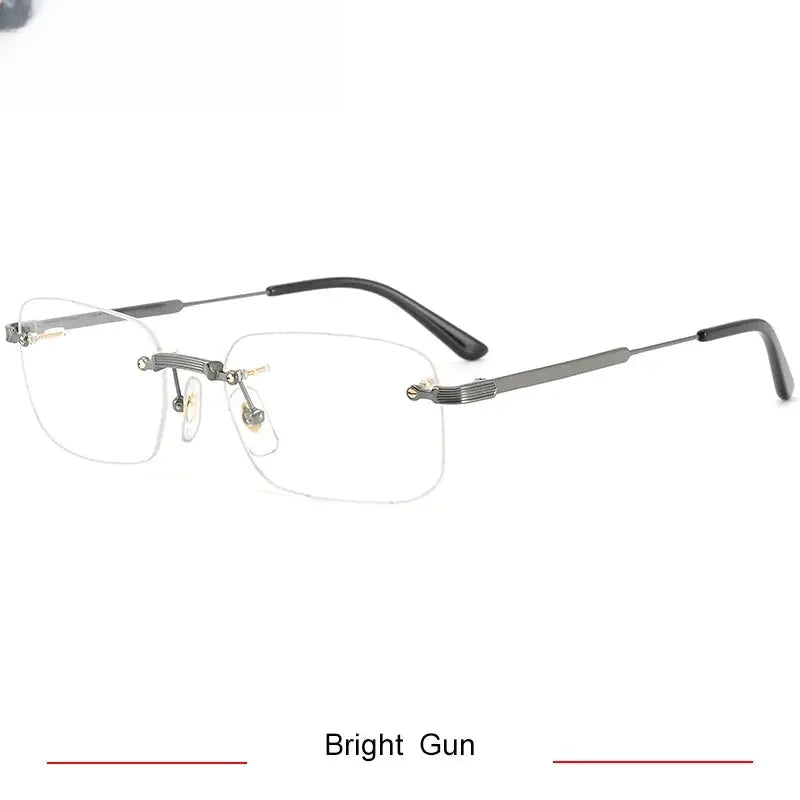 Women's Square Rimless Titanium Prescription Glasses 310349 — view 3 | Rx Spectacle